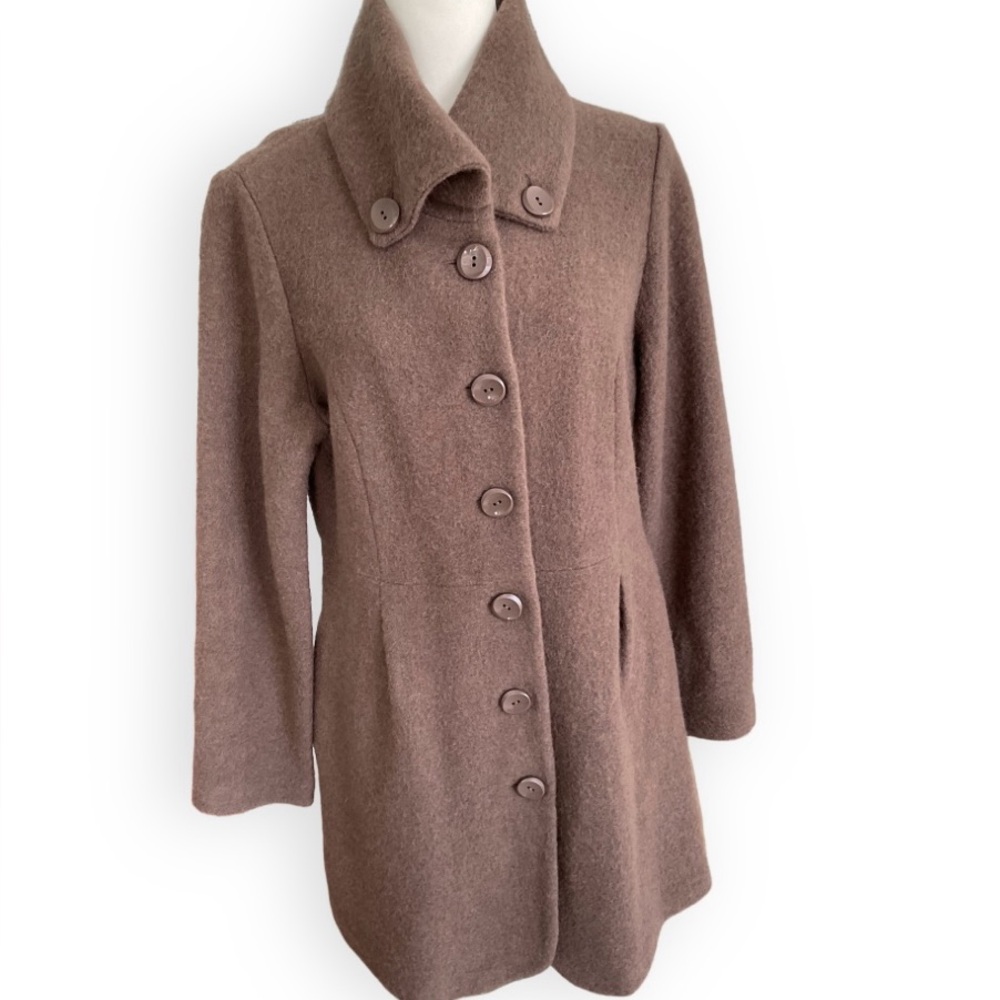 NWT Katherine Barclay Light Weight Wool Coat Size L